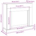 vidaXL Obloženie krbu dub sonoma 100x30x87,5 cm kompozitné drevo