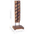 vidaXL Stojan na víno pre 6 fliaš 35x35x100 cm teakový masív