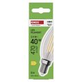 LED žiarovka Filament sviečka / E14 / 3,4 W (40 W) / 470 lm / neutrálna biela