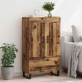 vidaXL Highboard Staré drevo 69,5 x 31 x 115 cm Kompozitné drevo