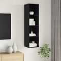 vidaXL Zostava TV skriniek 37 x 37 x 142,5 cm Čierny dub