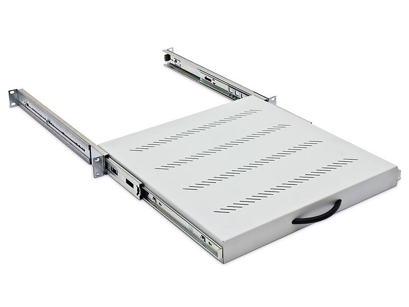 19'' výsuv.polica 650mm plnovýsuv, nosn.45kg šedá