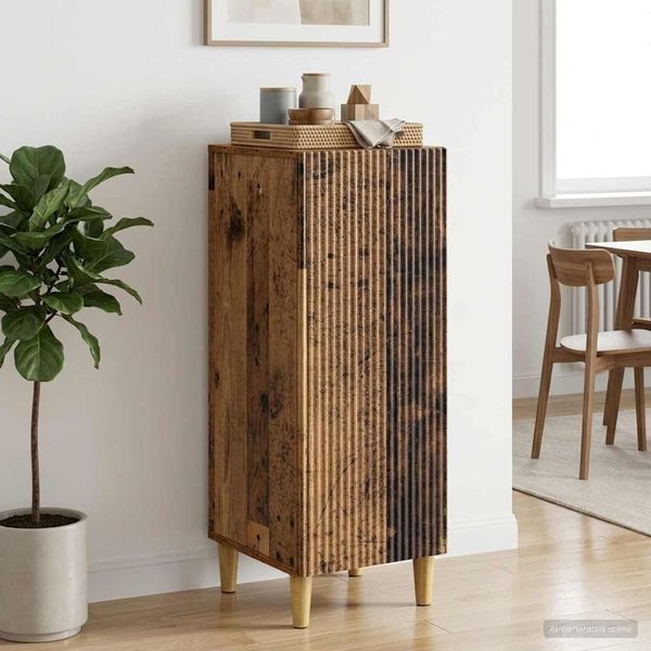 vidaXL Servírovacia skriňa Staré drevo 33 x 34,5 x 90 cm