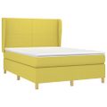 vidaXL Boxspring posteľ s matracom zelená 140x200 cm látka