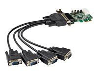 Full/Low-Profile (PEX4S953LP) - Sériový adaptér - PCI Express x1 nízky profil - RS-232 x 4