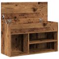 vidaXL Lavica na topánky staré drevo 80x30x45 cm kompozitné drevo