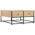 vidaXL Konferenčný stolík dub sonoma 80x80x40 cm kompozitné drevo