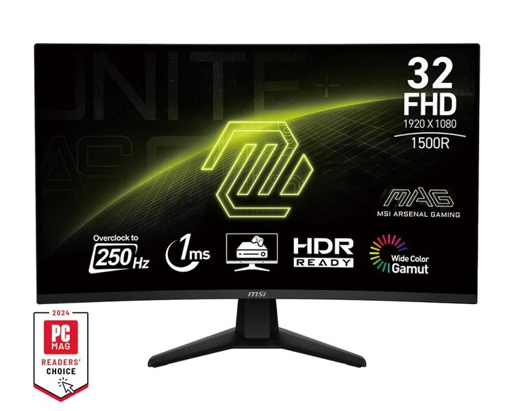 MSI MAG/32C6X/31,5''/VA/FHD/250Hz/1ms/Čierna/3R