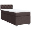vidaXL Boxspring posteľ s matracom tmavohnedá 90x190 cm látka