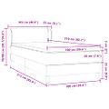vidaXL Posteľný rám boxsping s matracom ružový 100x210 cm zamat