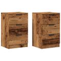 vidaXL Nočné stolíky 2 ks staré drevo 40x36x65 cm kompozitné drevo