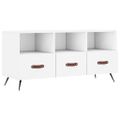 vidaXL TV stolík biely 102x36x50 cm kompozitné drevo
