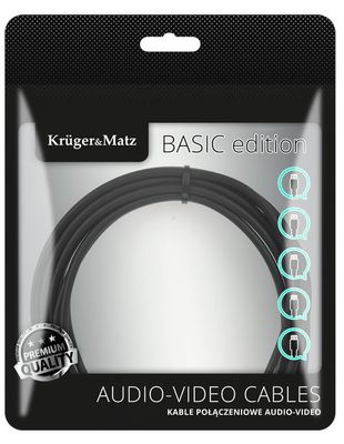 Kábel Optický Kruger&Matz KM1224 toslink-toslink 3m Kábel Optický Kruger&Matz KM1224 toslink-toslink 3m