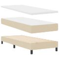 vidaXL Posteľ s pružinovým rámom Krémová 80 x 200 cm látka