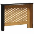 vidaXL Kryt na radiátor čierny 112x19x81,5 cm MDF