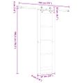 vidaXL Posuvné dvere ORKDAL 61 x 198,5 cm Prírodná a čierna
