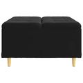 vidaXL Ottoman s Úložným Priestorom Čierny 80 x 80 x 45 cm Zamat