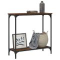 vidaXL Konzolový stolík hnedý dub 75x30,5x75 cm kompozitné drevo