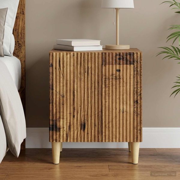 vidaXL Nočný stolík Staré drevo 43 x 34,5 x 50 cm Kompozitné drevo