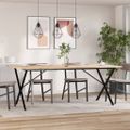 vidaXL Jedálenský stolík v tvare X 200x100x75,5 cm borovica a oceľ