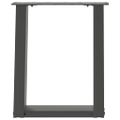 vidaXL Nohy konferenčného stolíka v tvare U, 2 ks, antracitové, 38 x (42-43) cm, oceľ