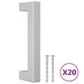 vidaXL Rukoväte na skrinku 20 ks strieborné 96 mm nehrdzavejúca oceľ