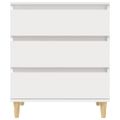 vidaXL Komoda biela 60x35x70 cm spracované drevo
