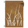 vidaXL Záhradná brána 85x150 cm, oceľ Corten, dizajn s trávou