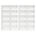 vidaXL CD Skrinka 2 ks Biela 65 x 23,5 x 97,5 cm Kompozitné drevo