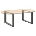vidaXL Nohy konferenčného stolíka v tvare U, 2 ks, antracitové, 70 x (42-43) cm, oceľ