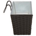 vidaXL Zábradlie 2 ks Čierna 50 x 17 x 17 cm Kov