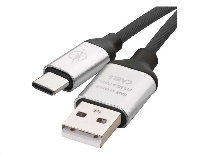 Kábel USB-C 2.0 - USB-A 2.0 čierny 1.00 m EMOS SM7025BL