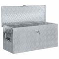 vidaXL Hliníková bednička 80x30x35 cm strieborná