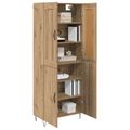 vidaXL Highboard Remeselný dub 69,5 x 34 x 180 cm Kompozitné drevo