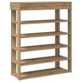 vidaXL Regál na topánky dub artisan 80x30x98 cm kompozitné drevo