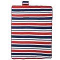 vidaXL Pikniková deka skladacia červené a modré pruhy 200x150 cm zamat