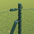 vidaXL Hexagonálne oplotenie s betónovým podstavcom 10 x 1,5 m Zelená