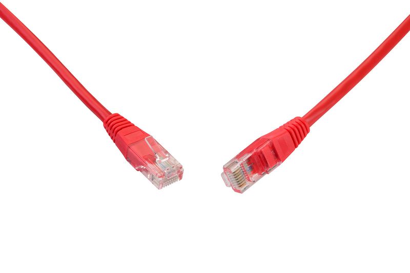 Patch kábel  CAT5E UTP PVC 0,5 m červený non-snag-proof C5E-155RD-0,5MB