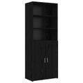 vidaXL Úložný kabinet so policami Čierny dub 70 x 42,5 x 225 cm