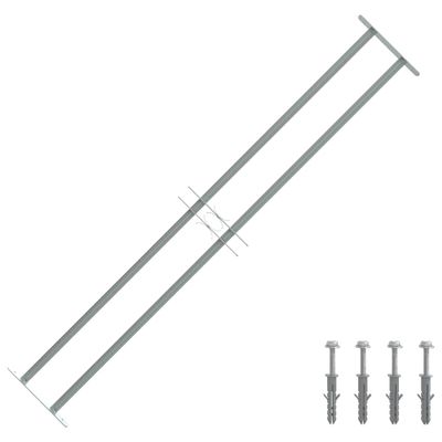 Nastaviteľná bezpečnostná okenná mreža s 2 priečkami 1000-1500 mm