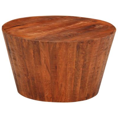 vidaXL Konferenčný stolík Ø52x30 cm masívne hrubé mangovníkové drevo