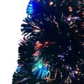vidaXL Osvetlený vianočný stromček so stojanom a LED 240 cm, optické vlákno