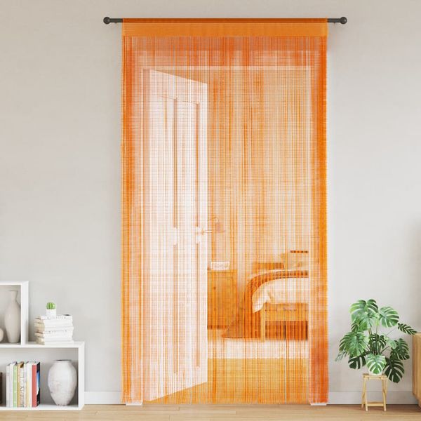 vidaXL Závesy zo šnúrok 2 ks oranžové 100x250 cm