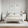 vidaXL Nočný stolík 2 pcs Biela 33,5 x 34,5 x 60 cm Kompozitné drevo