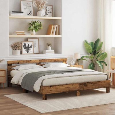 vidaXL Rám postele Staré drevo 180 x 200 cm Kompozitné drevo