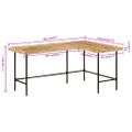 vidaXL Stôl 165x110x77 cm z masívneho dreva mango a železo
