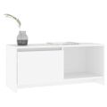 vidaXL TV skrinka biela 90x35x40 cm drevotrieska