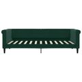 vidaXL Denná posteľ s matracom tmavozelená 90x200 cm zamat