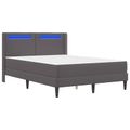 vidaXL Rám postele s matracom Sivá 120 x 190 cm Umelá koža