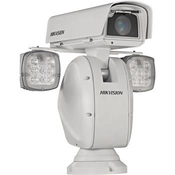 Hikvision 2MPix IP pozíčná PTZ kamera; IR 400 m, Zvuk, Alarm, Čistič